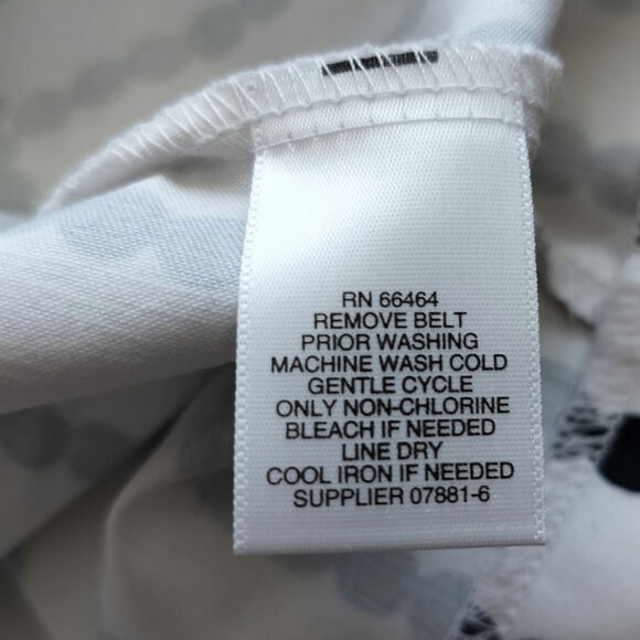 NEW Liz Claiborne Size 6 Fit And Flare Dress Sleeveless Belted Dot Print - Picture 5 of 5